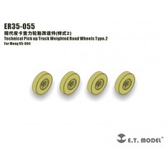 1/35 Technical Pick-up Truck Weighted Road Wheels Type 2 for Meng Model VS-004