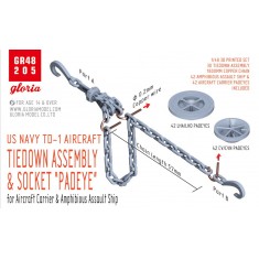 1/48 US Navy Aircraft Tiedown Assembly & Socket "Padeye"