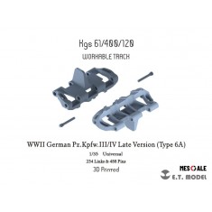 1/35 WWII German Pz.Kpfw.III/IV Late Version (Type 6A) Workable Track (3D Printed)