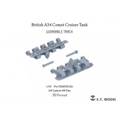 1/35 British A34 Comet Cruiser Tank Workable Track (3D Printed) for Tamiya Kit
