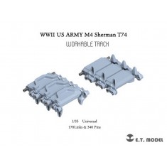 1/35 WWII US Army M4 Sherman T74 Workable Track (3D Printed)