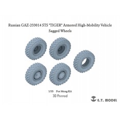 1/35 Russian GAZ-233014 STS "TIGER" Armoured High-Mobility Vehicle Sagged Wheels for Meng kits