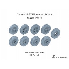 1/35 US Army Stryker Armored Vehicle Sagged Wheels for Trumpeter kits