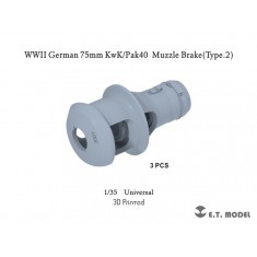 1/35 WWII German 75mm KwK/Pak40 Muzzle Brake (Type.2)