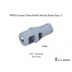 1/35 WWII German 75mm Kwk42 Muzzle Brake (Type.1)