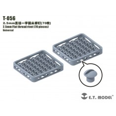 2.5mm Flat thread Rivet (70pcs)