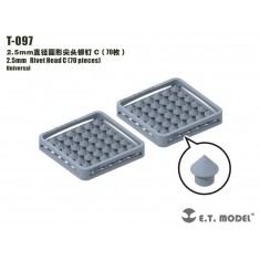 2.5mm Rivet Head C (70pcs)