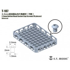 2.5mm Button Head Socket Cap Screws (70pcs)