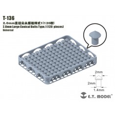 2.0mm Large Conical Bolts Type.1 (120pcs)