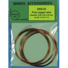 Fine Copper Wires (Dia. 0.20mm/0.22mm/0.25mm, each length: 2m)
