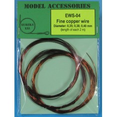 Fine Copper Wires (Dia. 0.35mm/0.38mm/0.40mm, each length: 2m)