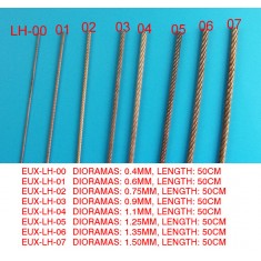 Metal Wire Ropes Set (8pcs, Diameter: 0.4-1.50mm, each Length: 50cm)
