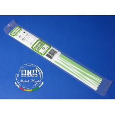 White Styrene Strip 0.25mm x 2.5mm (.01"x.10") 10pcs Length: 35cm (14")