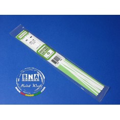 White Styrene Strip 0.25mm x 3.2mm (.01"x.125") 10pcs Length: 35cm (14")