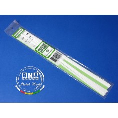 White Styrene Strip 0.25mm x 4.8mm (.01"x.188") 10pcs Length: 35cm (14")