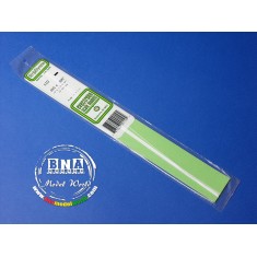 White Styrene Strip 0.38mm x 0.5mm (.015"x.02") 10pcs Length: 35cm (14")