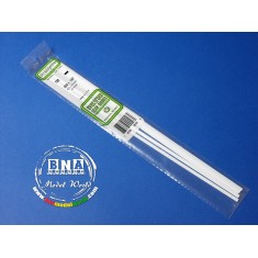 White Styrene Strip 0.5mm x 4.8mm (.02"x.188") 10pcs Length: 35cm (14")