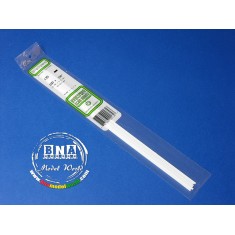 White Styrene Strip 0.75mm x 2.5mm (.03"x.10") 10pcs Length: 35cm (14")