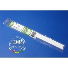White Styrene Strip 1.0mm x 4.0mm (.04"x.156") 10pcs Length: 35cm (14")