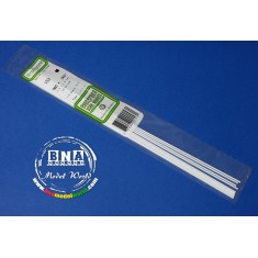 White Styrene Strip 1.5mm x 1.5mm (.06"x.06") 10pcs Length: 35cm (14")