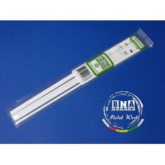 White Styrene Strip 3.2mm x 4.8mm (.125"x.188") 6pcs Length: 35cm (14")