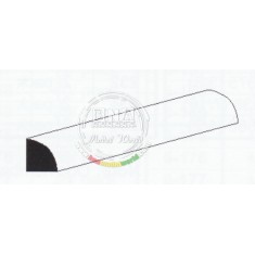 White Styrene Quarter Round Diameter: 2.5mm/.10" 3pcs Length: 35cm (14")