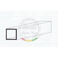 White Styrene Square Tubing 9.5mm (0.375 Sq.inch) 2pcs Length: 35cm (14")