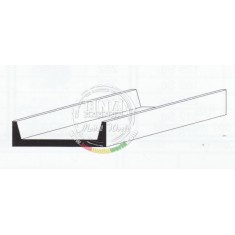 White Styrene Channel (Size: 2.0mm/.08" 4pcs) Length: 35cm (14")