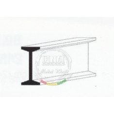 White Styrene I-Beam 7.9mm /.312" 2pcs Length: 35cm (14")