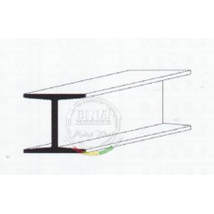 White Styrene H-Column 3.2mm /.125" 3pcs Length: 35cm (14")