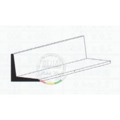 White Styrene Angle 4.0mm/.156" 3pcs Length: 35cm (14")