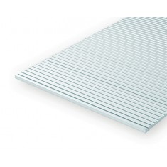 O Scale Styrene Passenger Car Siding (Spacing = 1.21mm;Thickness = 0.75mm) 1pcs 15cmx30cm