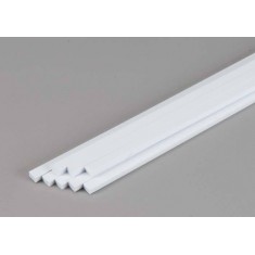 Opaque White Styrene Strip 1.5mm x 2.0mm (.06"x.08") 15pcs Length: 60cm (24")