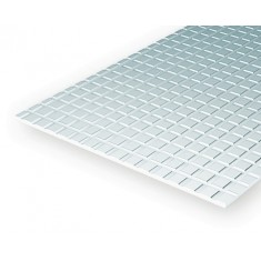 Styrene Square Tile (Size = 12.7 sq.;Width = 1.10mm, 1.0mm Thick) 1pcs Size: 15cmx30cm