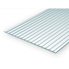 Styrene Standing Seam Roof (Groove Spacing = 9.5mm) 1pcs Size: 15cmx30cm