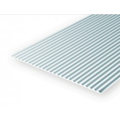 Styrene Corrugated 3.0mm Metal Siding (Rib Width: 1.13mm) 15cmx30cm 1pcs