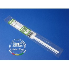 Styrene S-Strips (Size: 0.8mm x 1.6mm; Scale: 2 x 4) Length: 35cm 10pcs