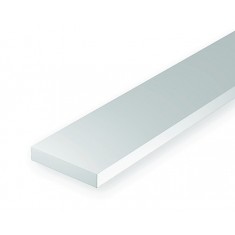 Styrene HO Scale Strips (Size: 0.6mm x 2.8mm; Scale: 2 x 10, Length: 35cm 10pcs