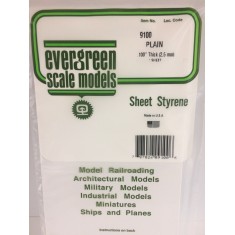Plain Opaque White Polystyrene Sheet 0.100''/2.5mm (1pc)