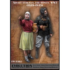 1/35 WWII Soviet Tank Crew and Woman 1939-1943 (2 figures)