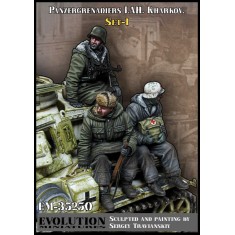 1/35 Panzergrenadiers Lah. Kharkov. Set #1 (3 figures)