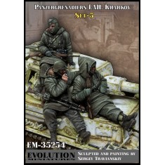 1/35 Panzergrenadiers Lah. Kharkov. Set #5 (3 figures)