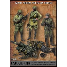 1/35 Soviet Soldiers and Fallen German Soldier