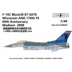 1/48 F-16C Fighting Falcon Wisconsin ANG 176th FS 60th Anniversary Decal