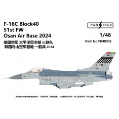 1/48 USAF F-16C Fighting Falcon 51st FW Osan Air Base 2024 Decal