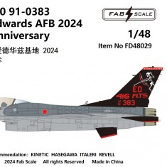 1/48 F-16C Block 50 91-0383 416th FTS Viper 50th Anniversary 2024 Decal
