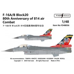 1/48 F-16A/B Block 20 80th Anniversary of 814 Air Combat Decal
