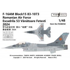 1/48 Romanian Air Force F-16AM Block 15 Fetesti 2024 Decal & PE parts