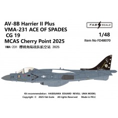 1/48 AV-8B Harrier II Plus Decal - VMA-231 Ace of Spades CG19 MCAS Cherry Point 2025