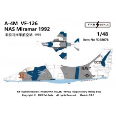 1/48 A-4M Skyhawk Decal - VF-126 NAS Miramar 1992